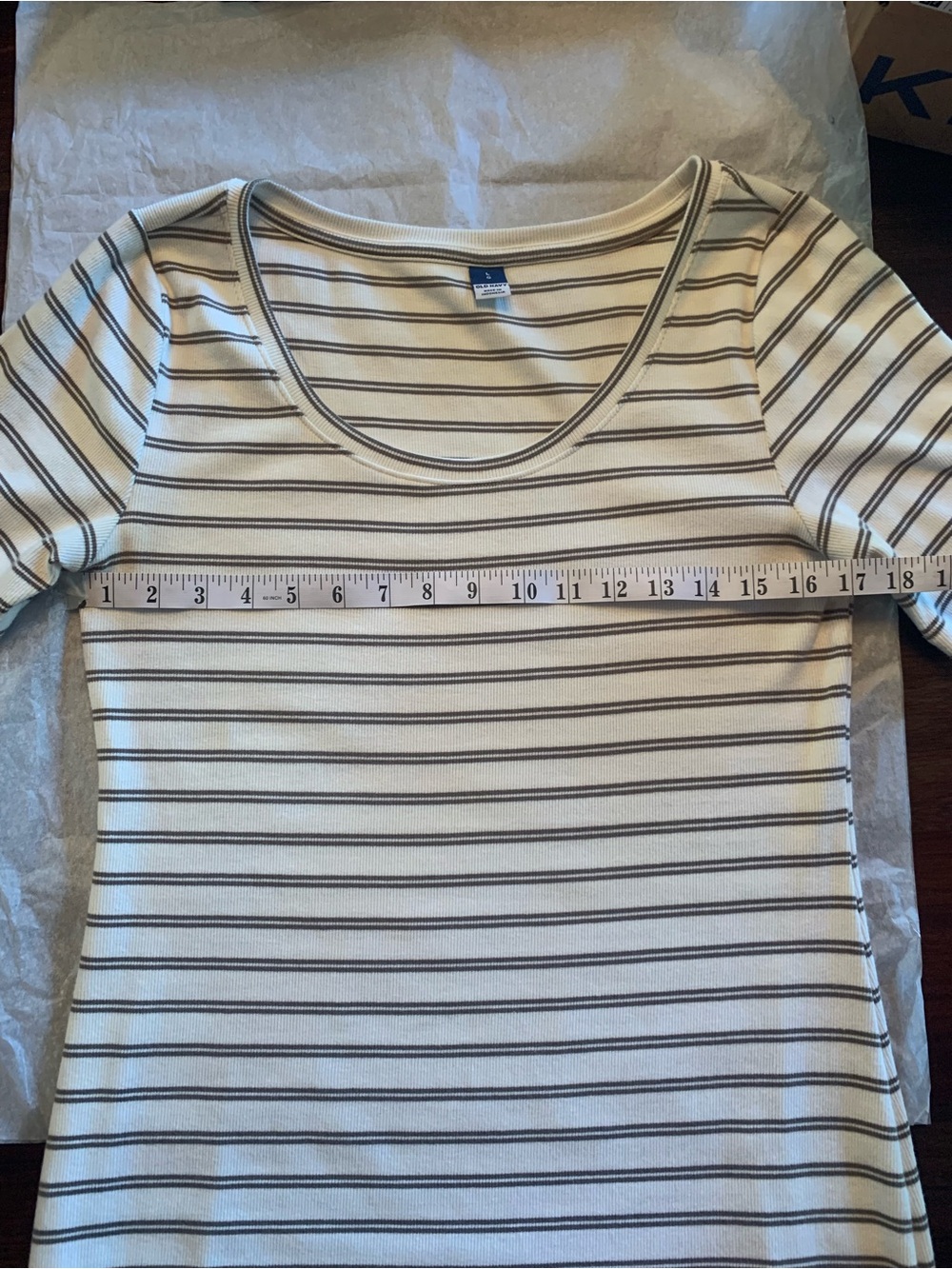 Old Navy Cream & Taupe Striped Maxi Dress | Size Large - Picture 5 of 5